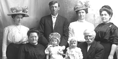 Family photo of three generations