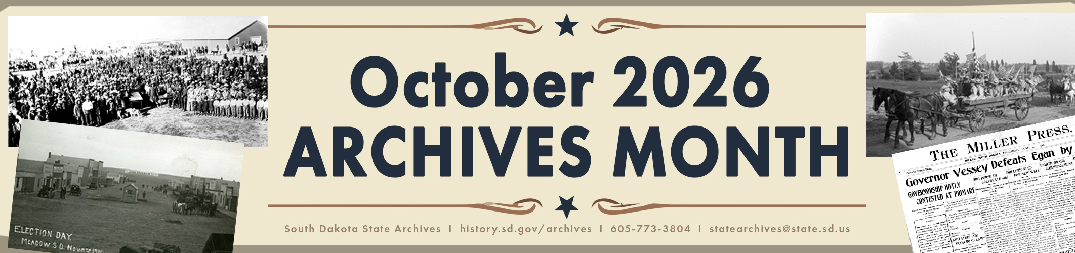 South Dakota State Archives Month 2026 - Documenting American Democracy