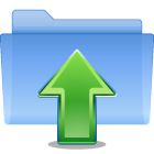 Icon of folder and up arrow